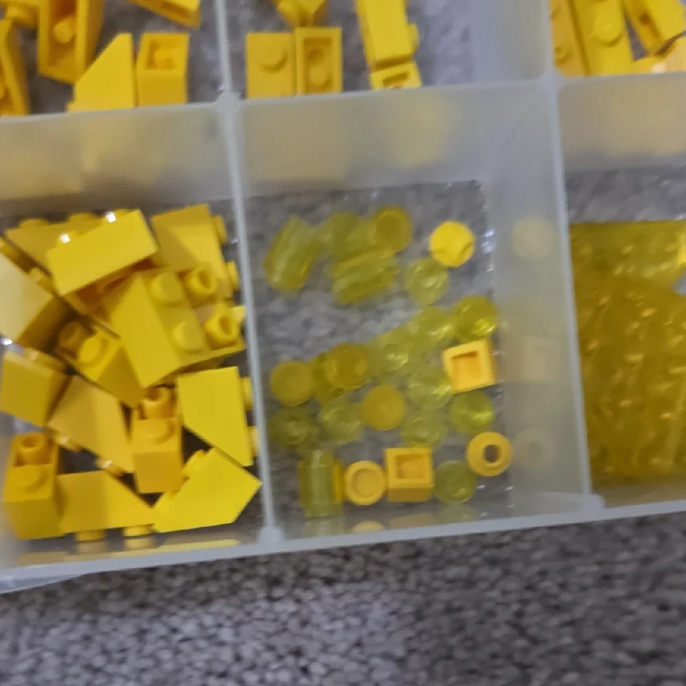 LEGO Bundle of Yellow Building Blocks with Container